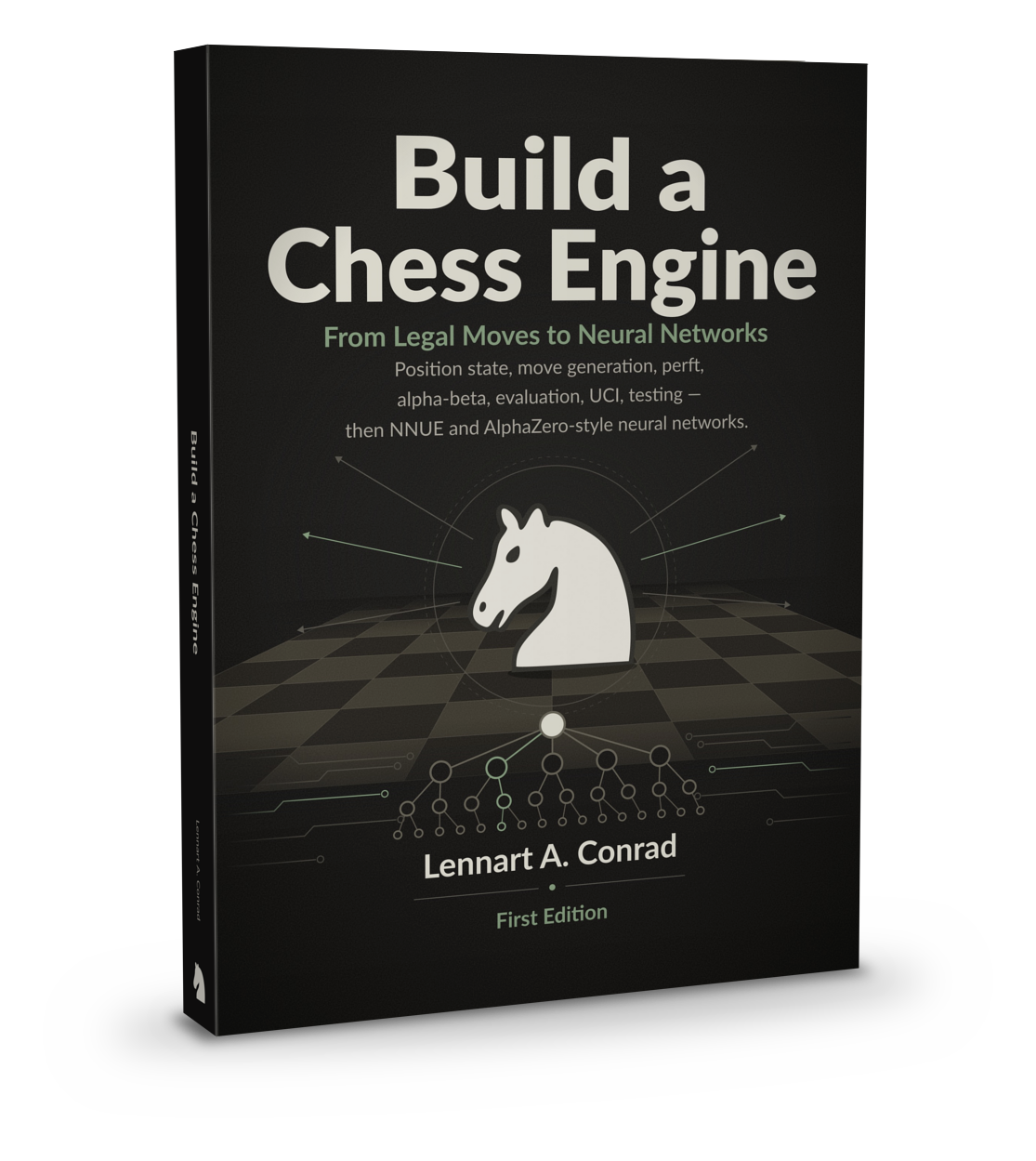 Build a Chess Engine — hardcover edition, 3D view
